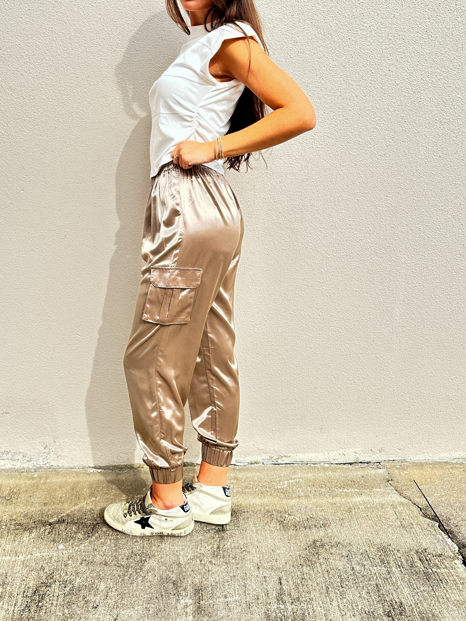 GOLD CARGO JOGGERS